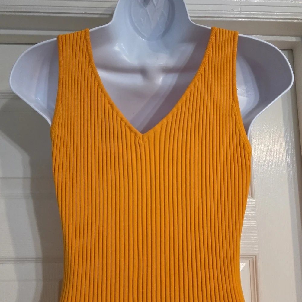 NWT House Of Harlow 1960 Ribbed Bodycon Sleeveless Midi Dress- S